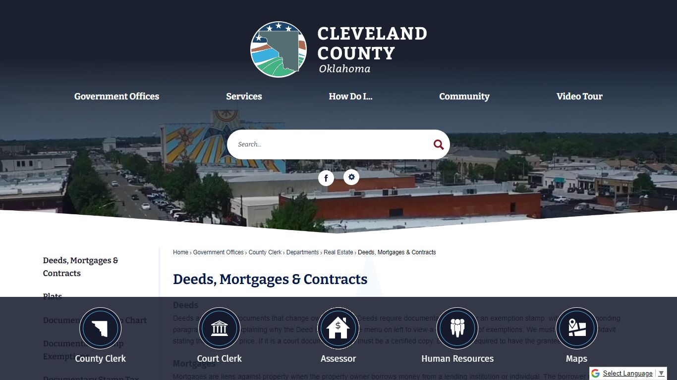 Deeds, Mortgages & Contracts - Cleveland County, OK